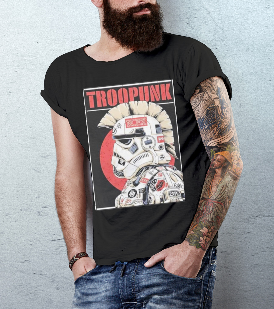 TROOPUNK NOFX Punk Rock Star Wars Stormtrooper T-Shirt