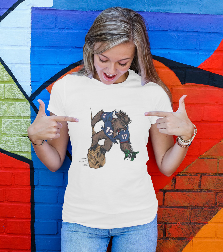Buffalo Bills Josh Allen King Kong Shirt 17 Tower Monster T-Shirt