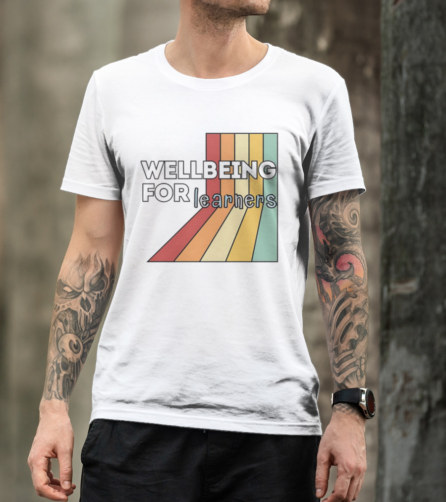 WELLBEING FOR LEARNERS Rainbow Stripes T-Shirt