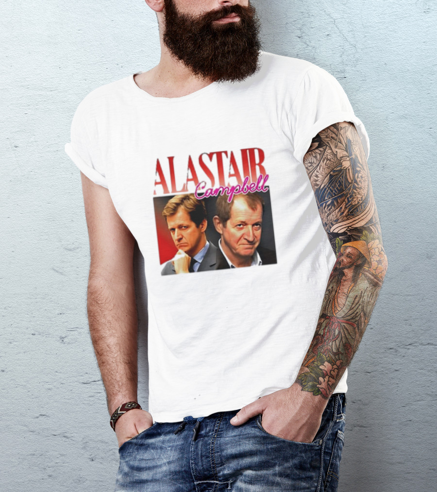 Alastair Campbell Retro Suit Portrait Duo T-Shirt