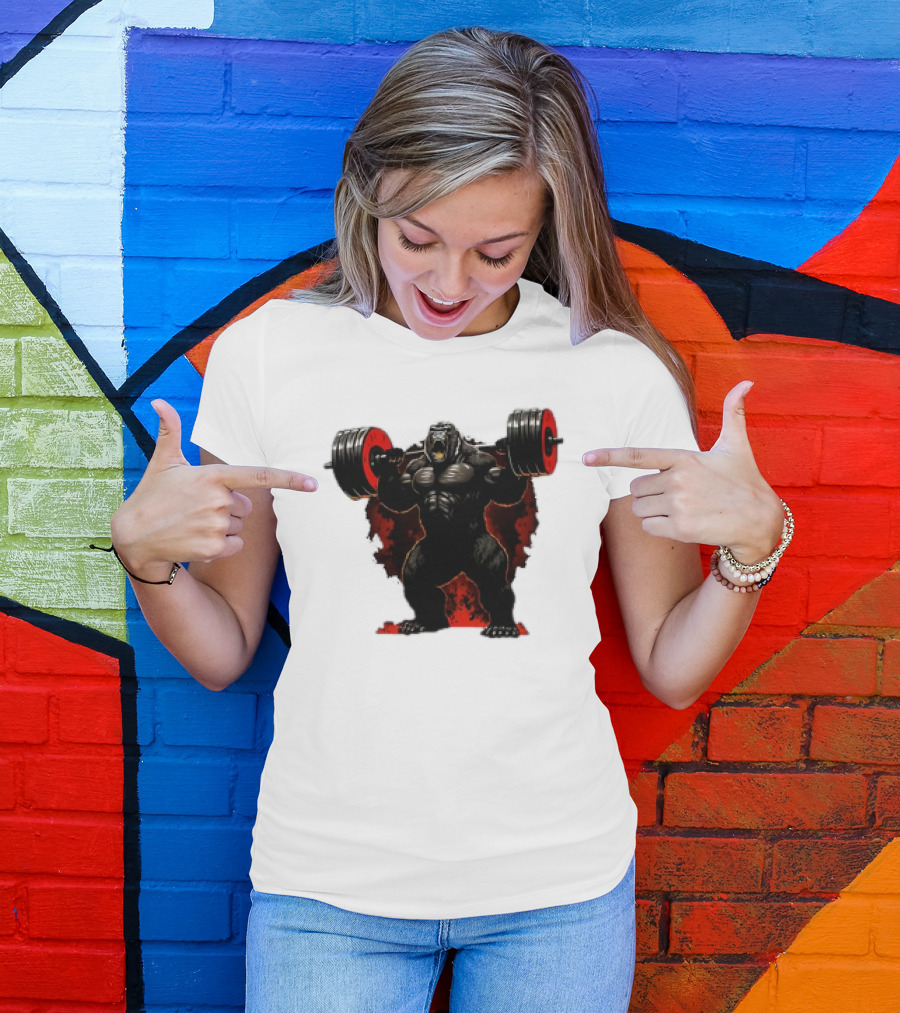 Gorilla Workout Beast Lifting Power Weights Gym T-Shirt