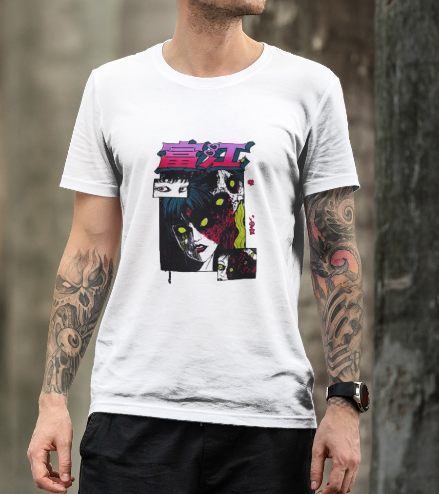 Junji Ito Tomie Horror Manga Eyes Panels T-Shirt