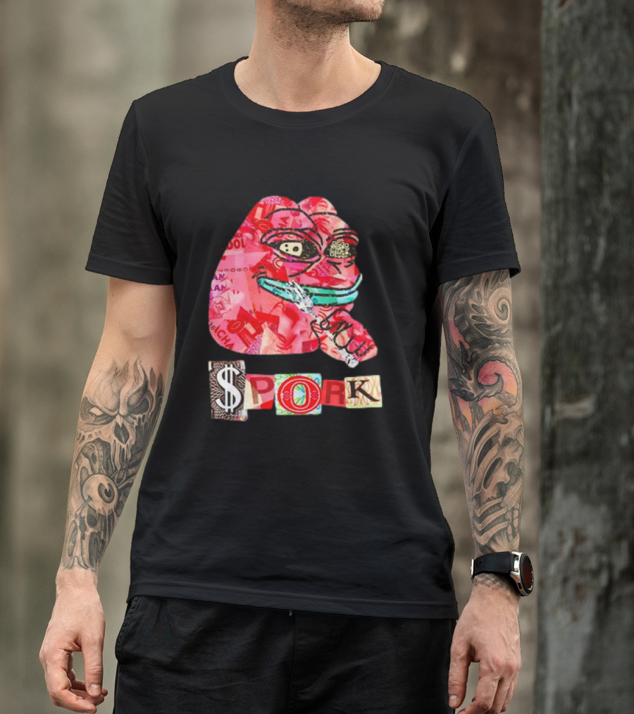 Colombo Spork Pepe Meme Collage Smoking T-Shirt