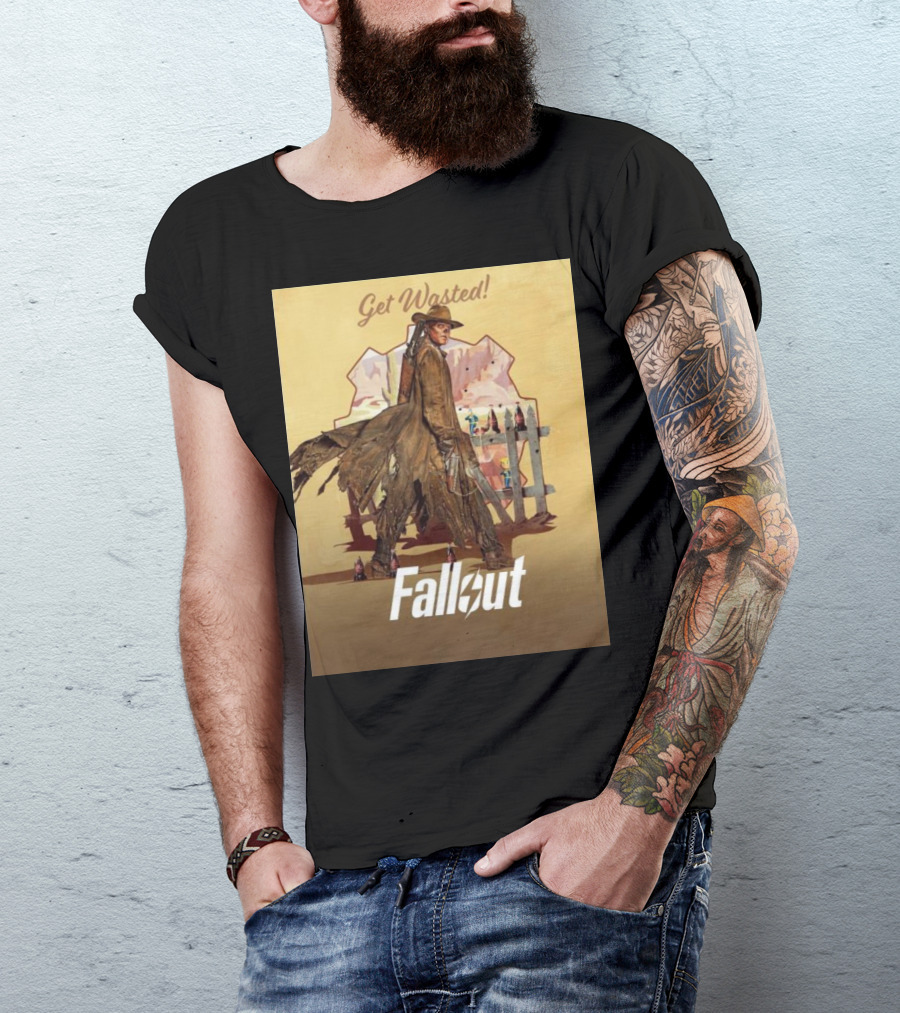 Get Wasted Fallout Series Western Theme Premieres April 12 On Prime Video T-Shirt