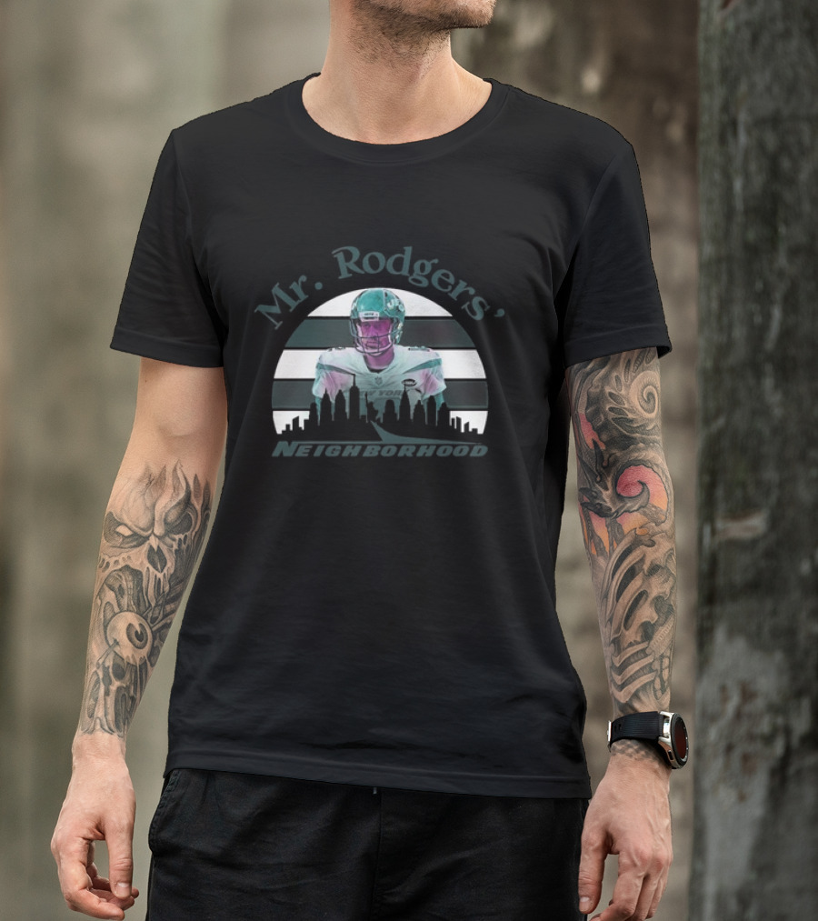 Mr. Rodgers' Neighborhood Aaron Rodgers New York Jets Football T-Shirt