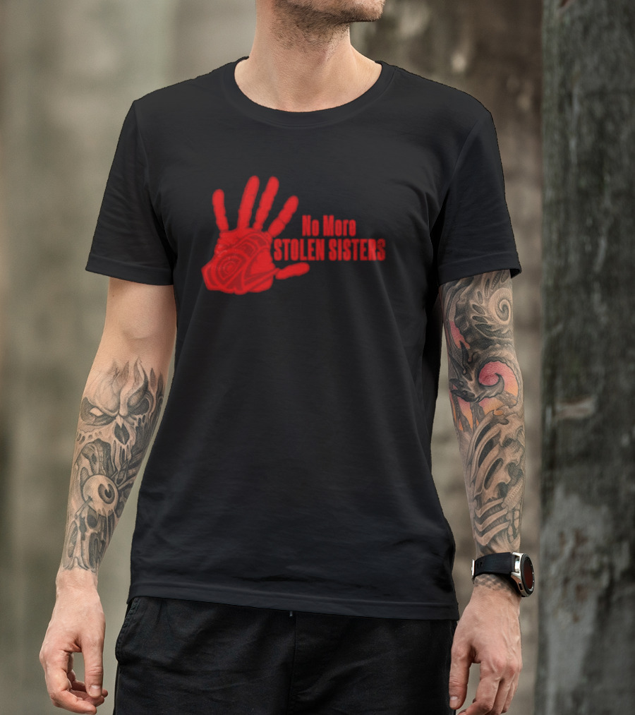 No More Stolen Sisters Red Blood Hand T-Shirt