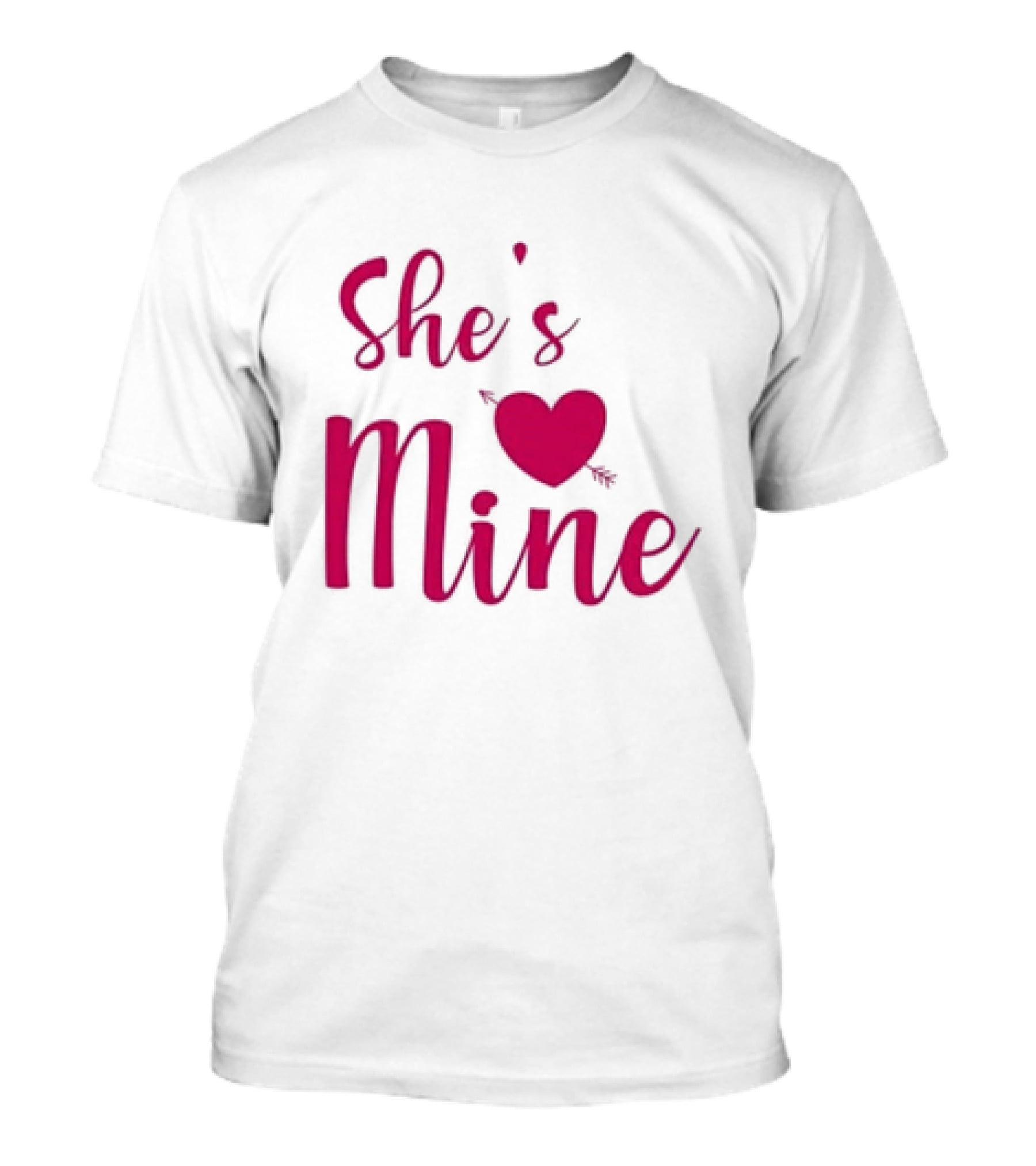 Valentine's Day She's Mine Heart with Arrow T-Shirt Valentine's Day She's Mine Heart with Arrow T-Shirt