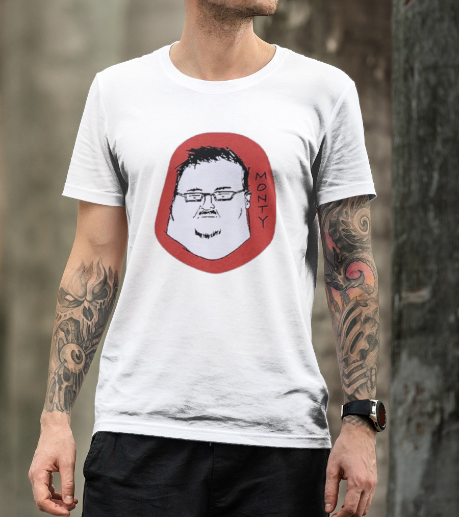 Monty Drawing With Glasses And Goatee T-Shirt