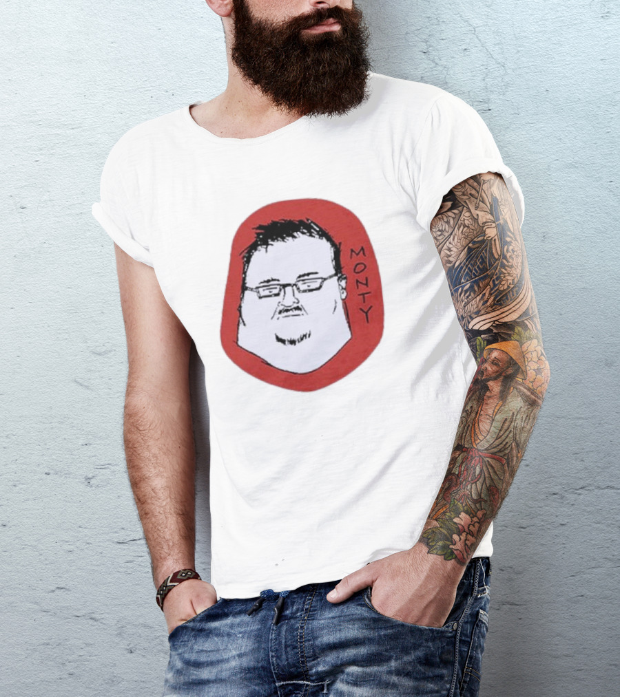Monty Drawing With Glasses And Goatee T-Shirt
