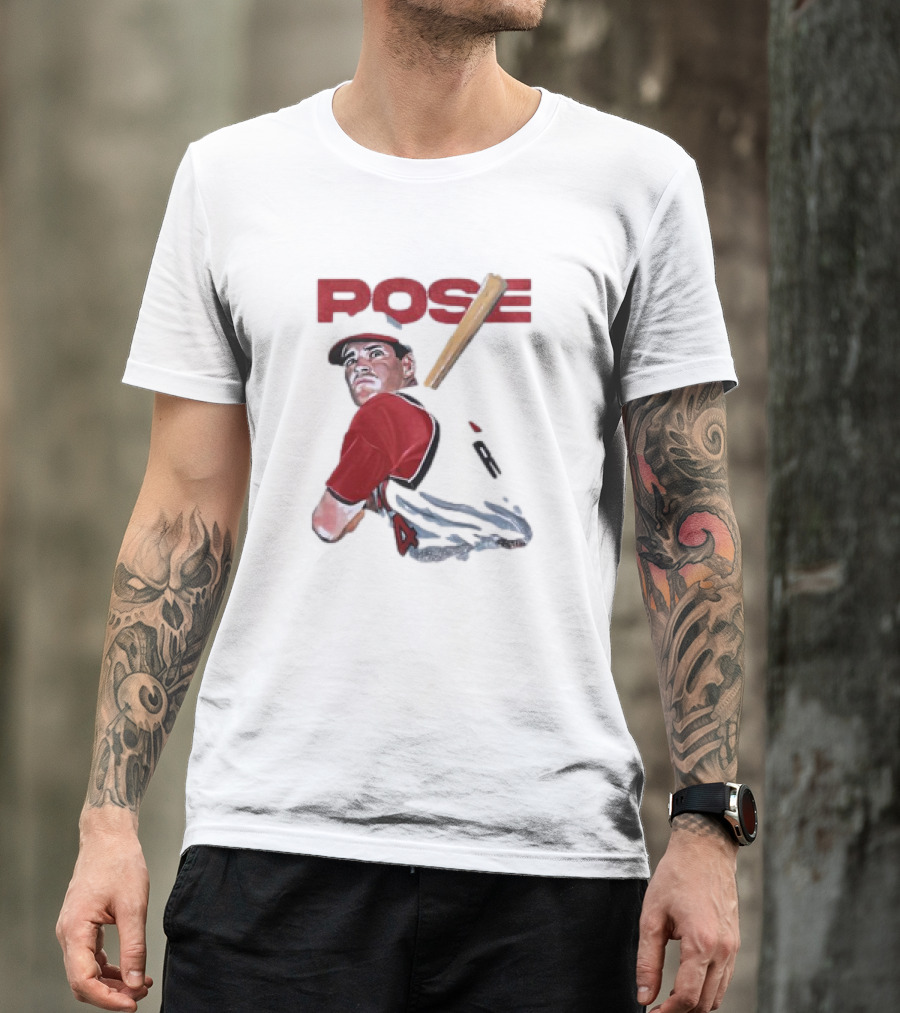 PO$E Pete Rose Baseball Bat Sports T-Shirt