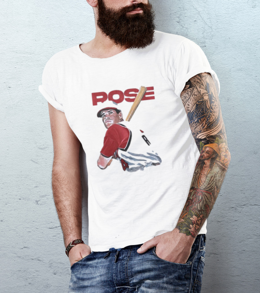 PO$E Pete Rose Baseball Bat Sports T-Shirt