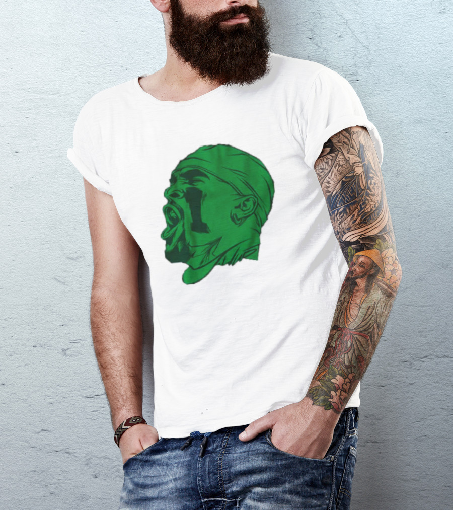 Philadelphia Eagles Jalen Hurts Green Illustration Yelling T-Shirt