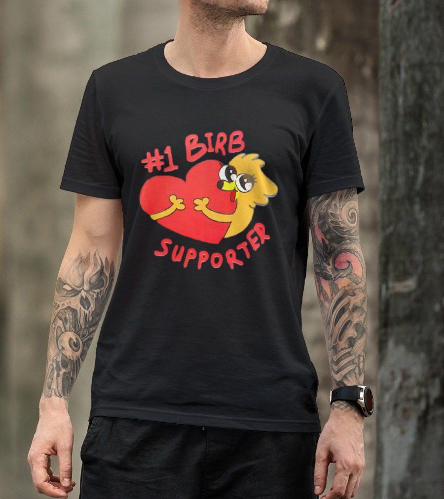 1 Birb Supporter Heart Hug T-Shirt