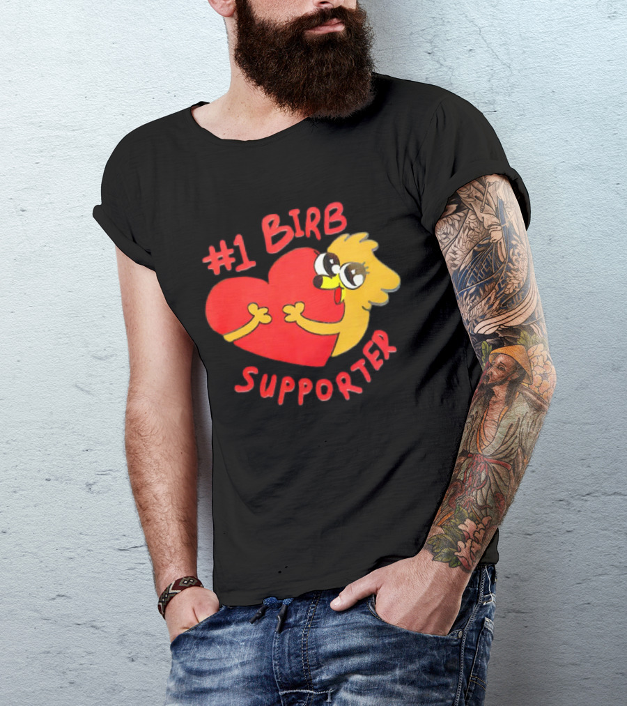 1 Birb Supporter Heart Hug T-Shirt