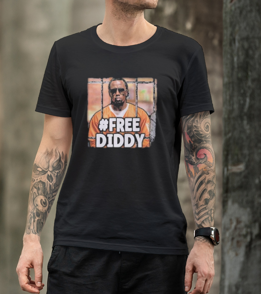 FreeDiddy Free Diddy Orange Prison Bars T-Shirt