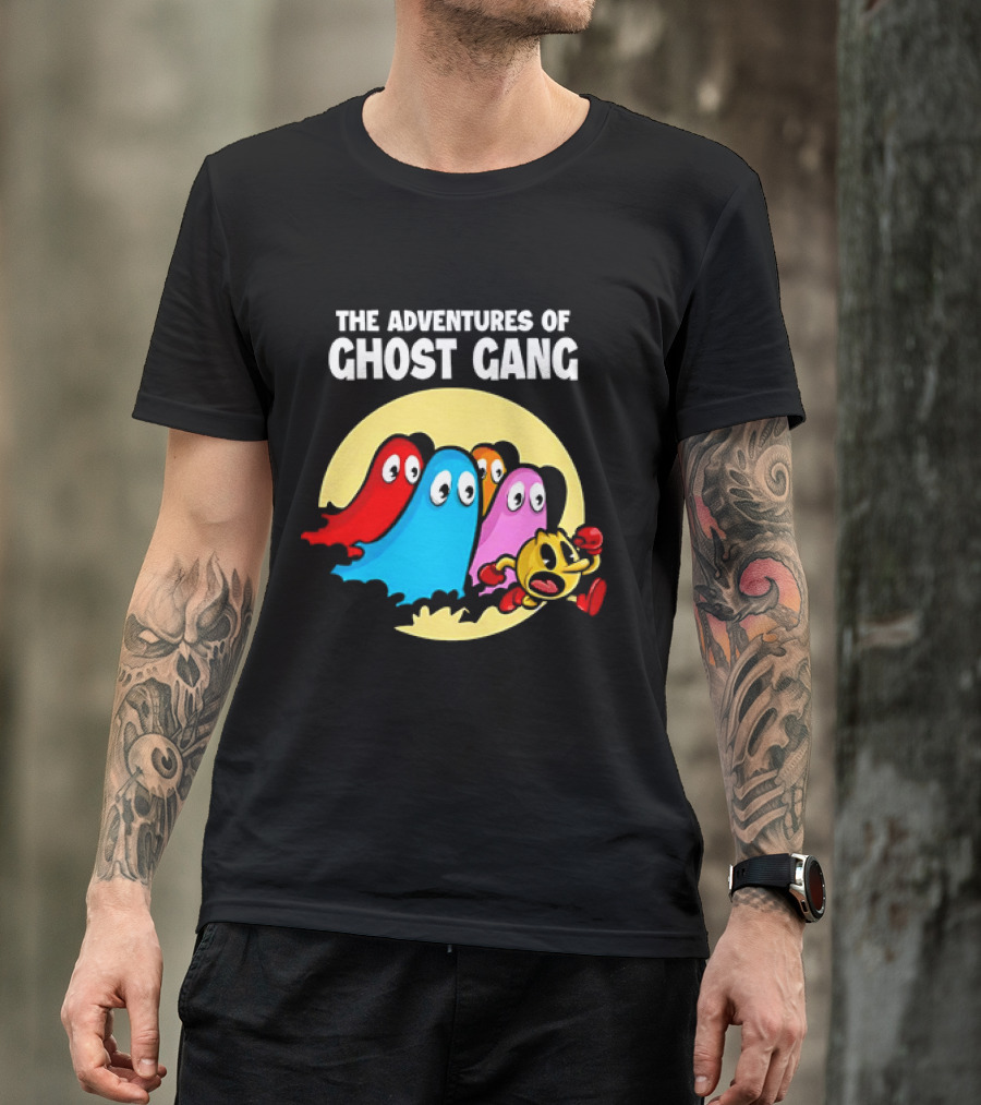 Pac-Man And The Ghosts X The Adventures Of Tintin The Adventures Of Ghost Gang T-Shirt