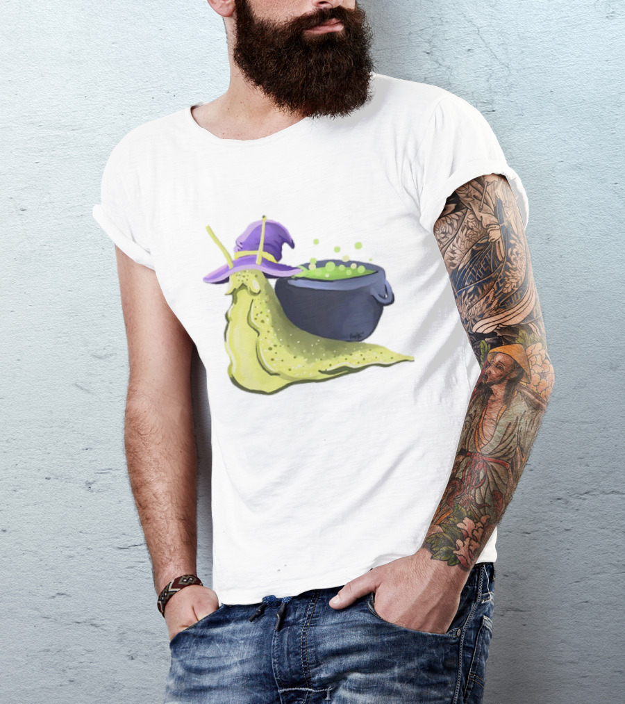 Cauldron Snail Classic Witch Hat Potion Magic T-Shirt