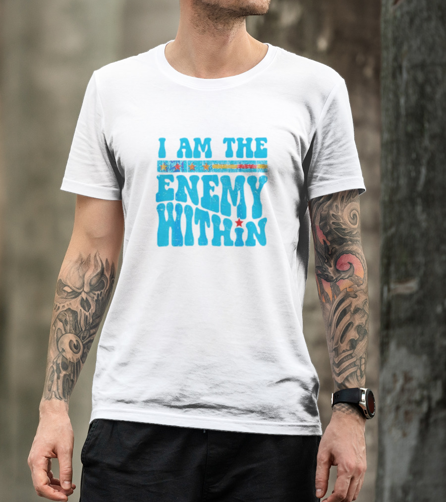 I Am The Enemy Within Retro America T-Shirt