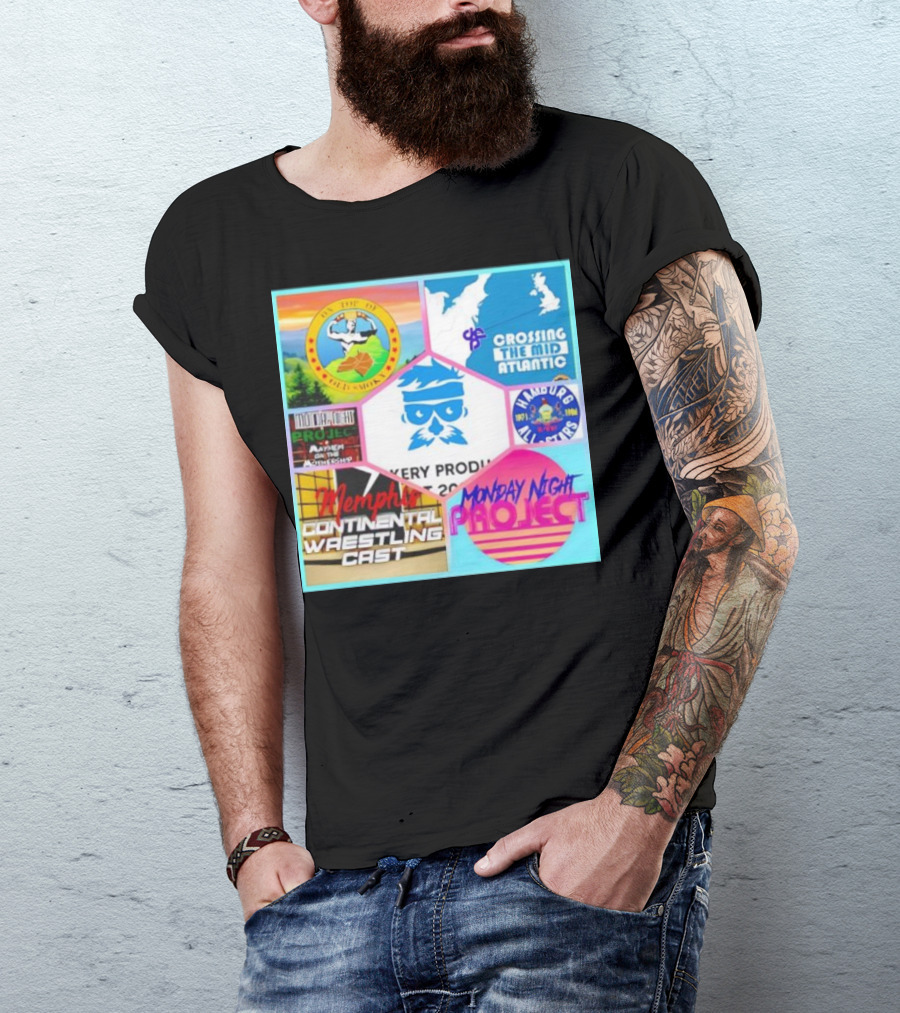 Memphis Continental Wrestling Cast Monday Night Project Crossing The Mid Atlantic T-Shirt