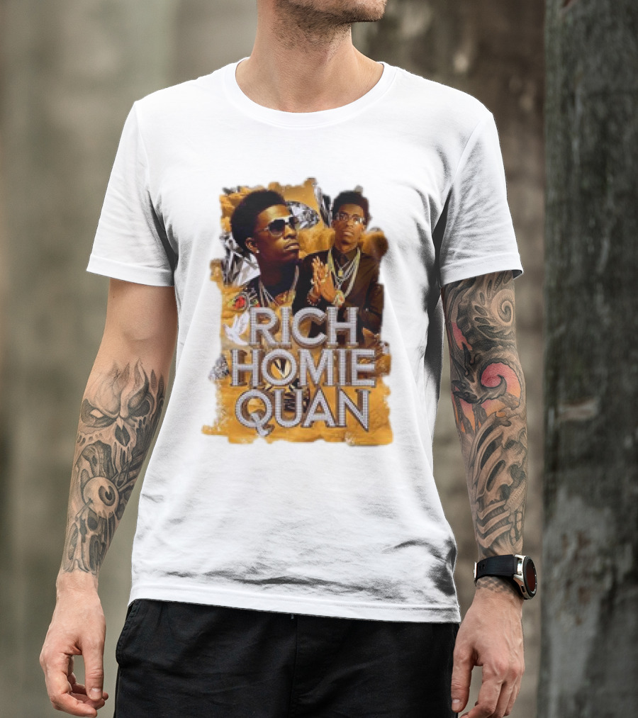 Rich Homie Quan Vintage Style Graphic Collage T-Shirt