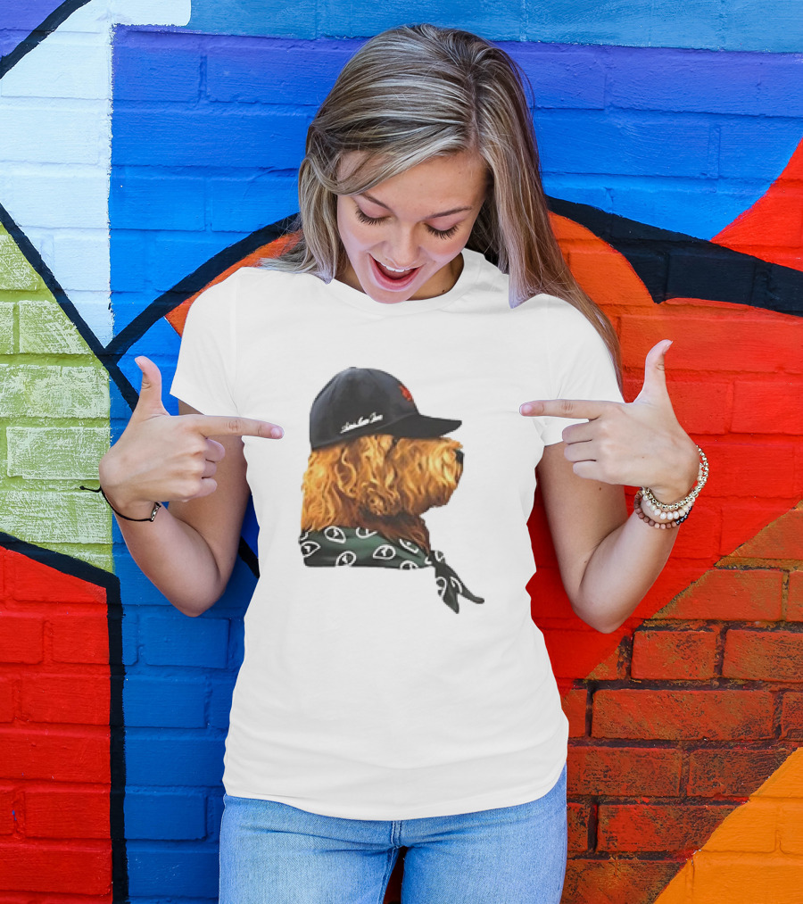 Aime Leon Dore Buddy Dog Wearing Cap And Scarf T-Shirt