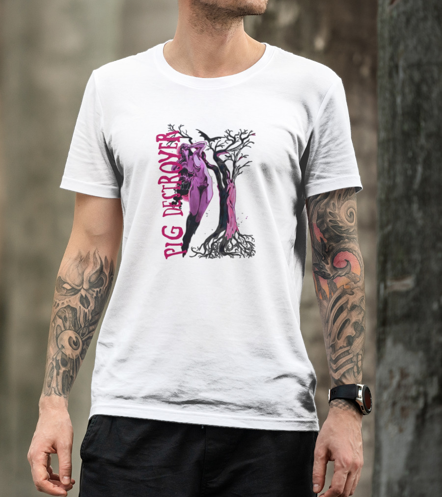 Pig Destroyer The Depths Shadowed Figure And Gnarled Tree T-Shirt