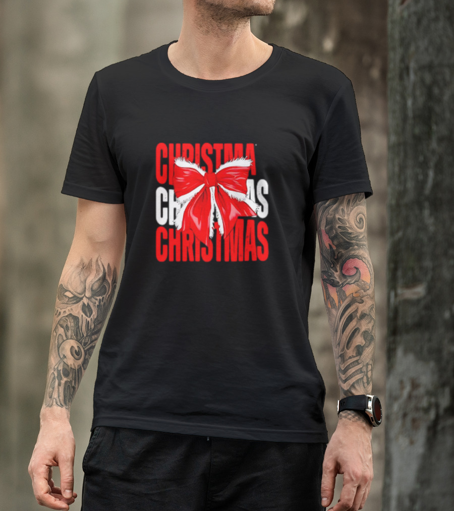 Christmas Santa Claus Bow T-Shirt
