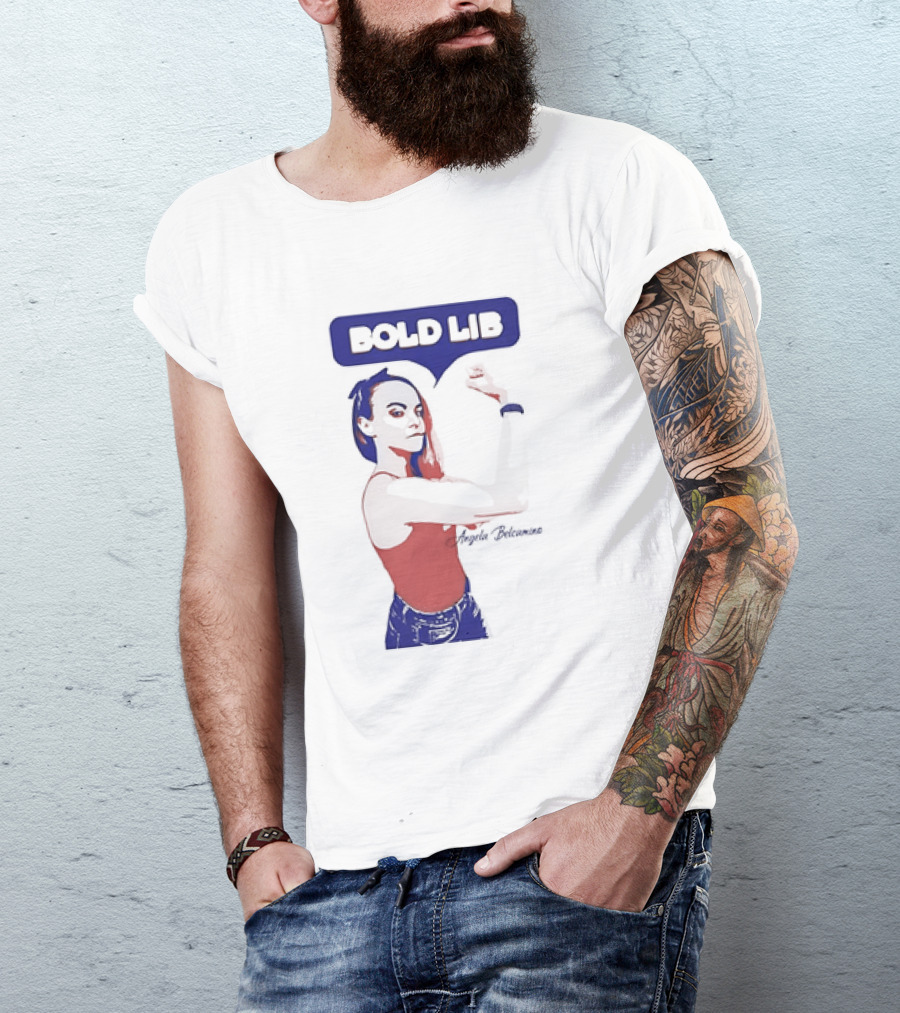 Bold Lib Angela Belcamino Retro Style Empowerment T-Shirt