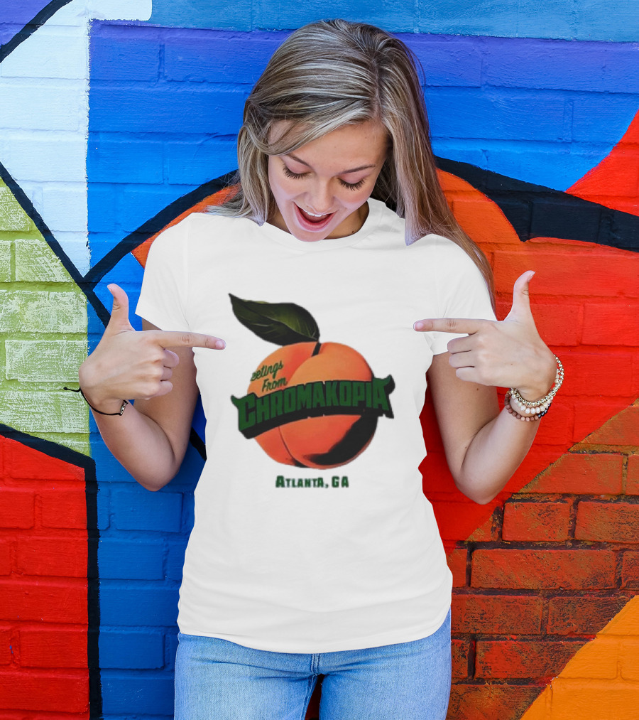 Greetings From Chromakopia Atlanta GA Peach T-Shirt