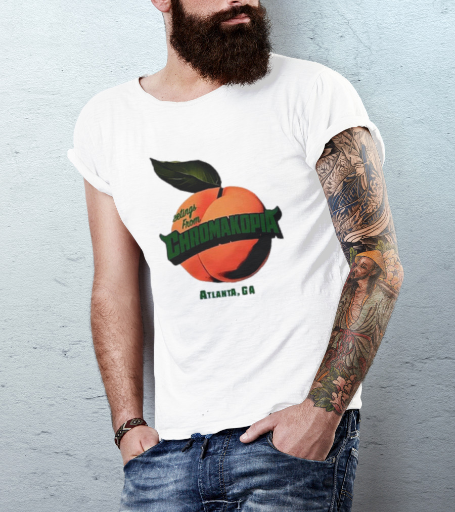 Greetings From Chromakopia Atlanta GA Peach T-Shirt