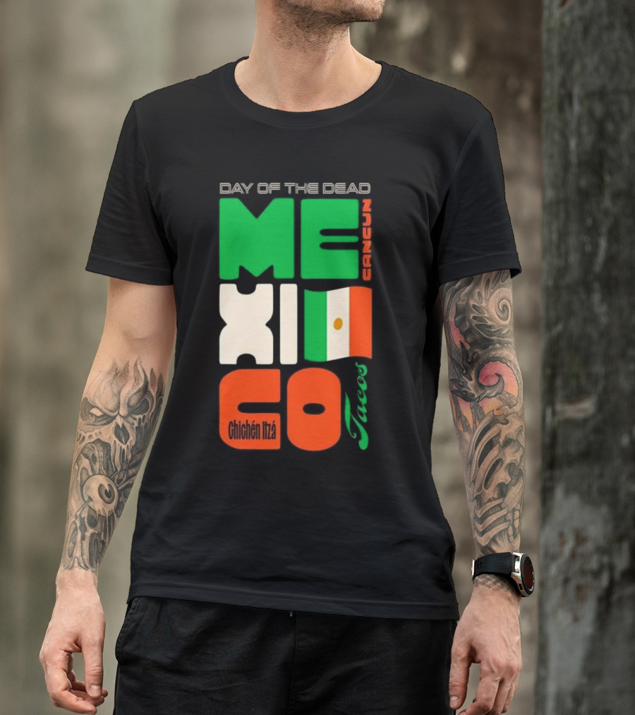 Day Of The Dead Mexico Cancun Tacos Chichén Itzá T-Shirt