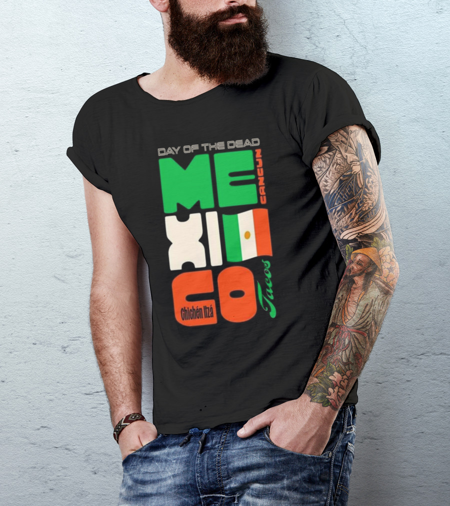 Day Of The Dead Mexico Cancun Tacos Chichén Itzá T-Shirt