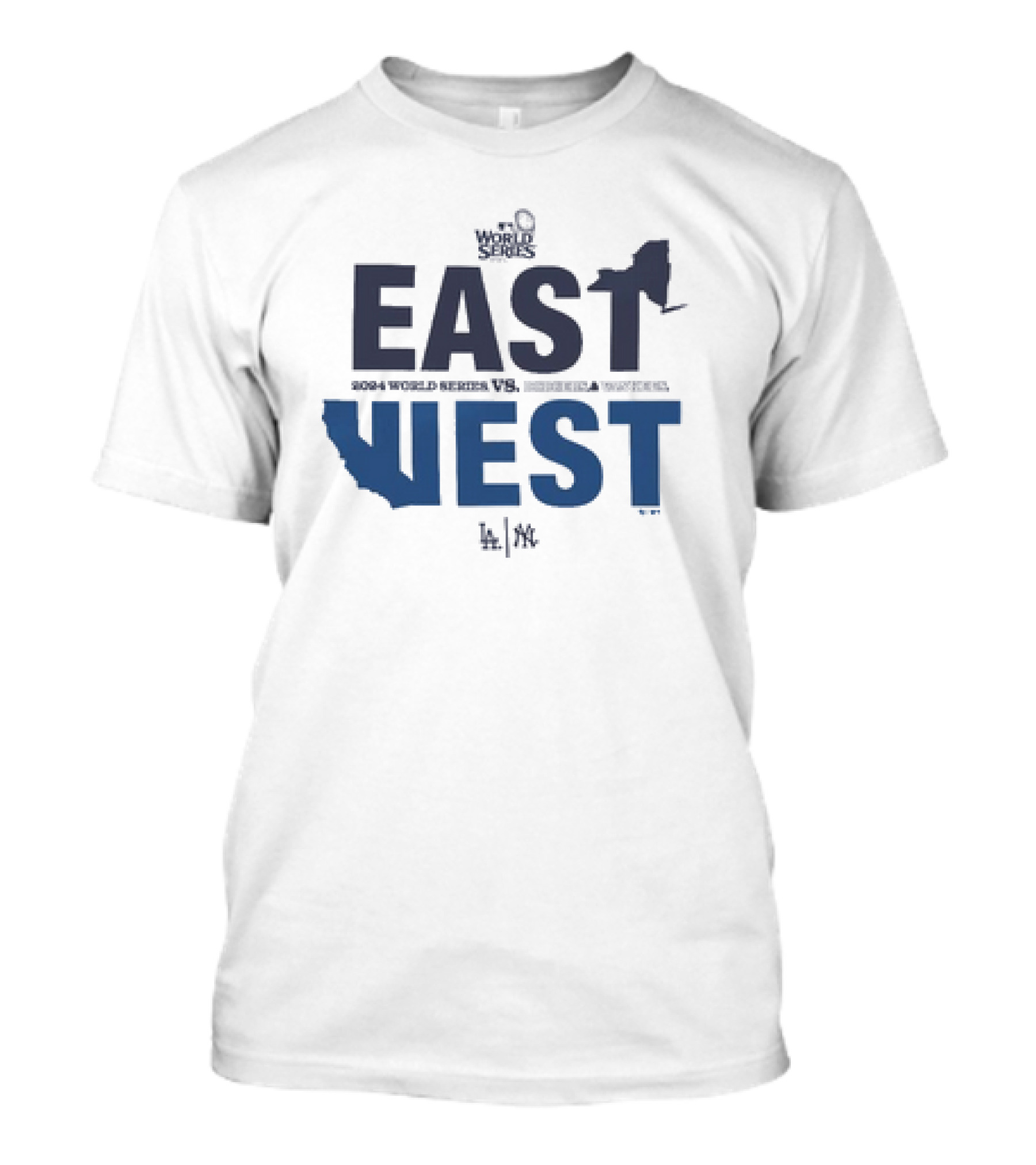 MLB East Yankees Vs. West Dodgers 2024 World Series Showdown T-Shirt