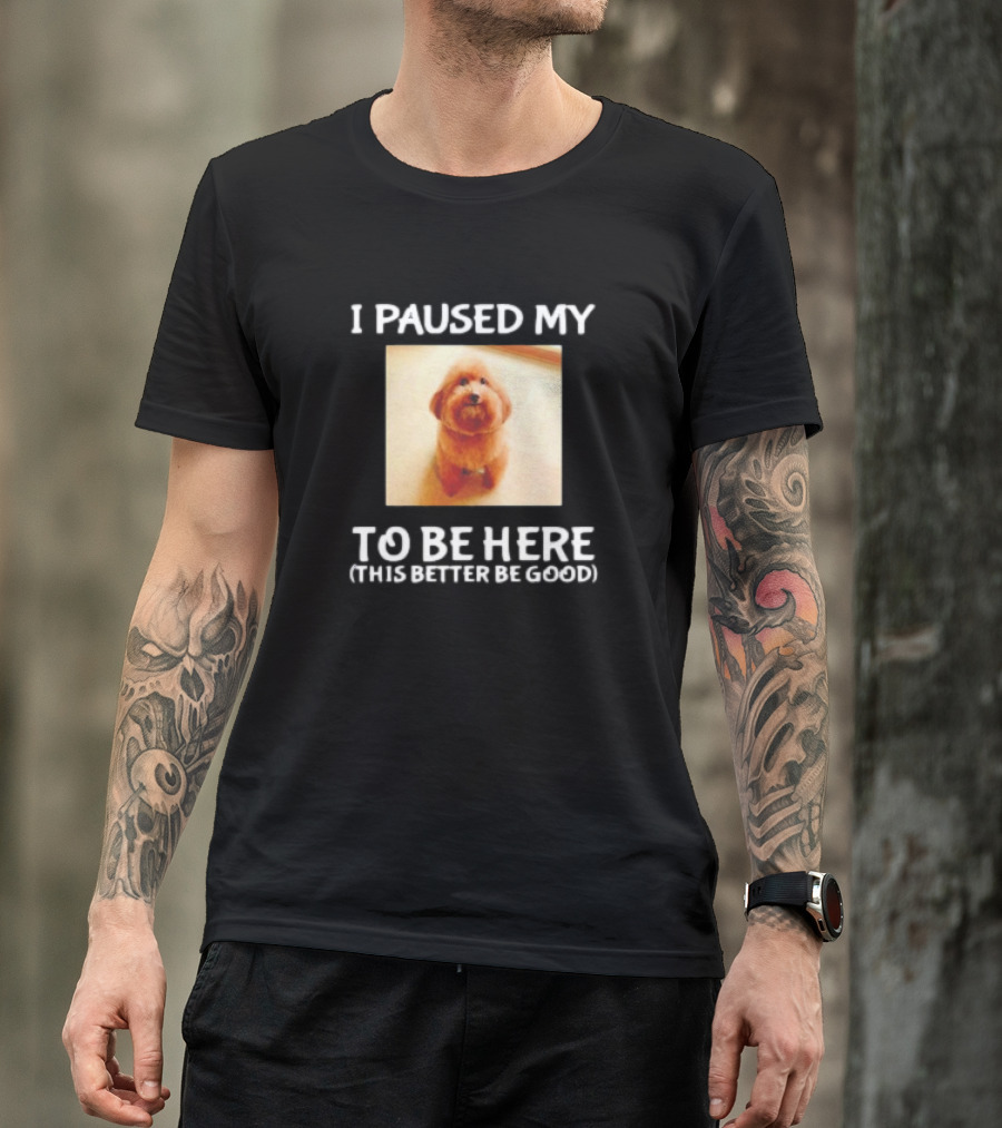 I Paused My Dog To Be Here This Better Be Good T-Shirt