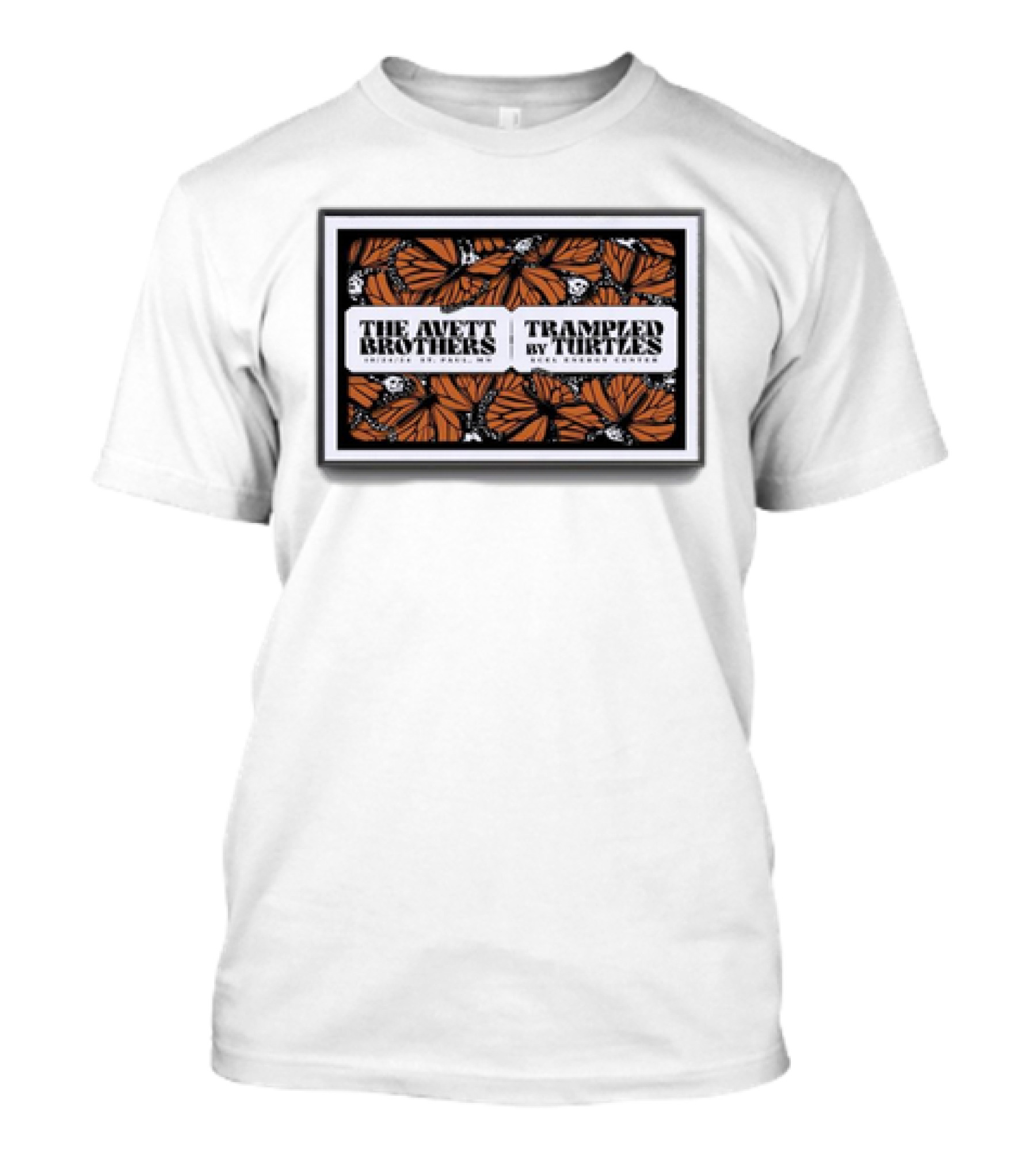 The Avett Brothers Trampled By Turtles St. Paul MN October 24 2024 Monarch Butterfly T-Shirt