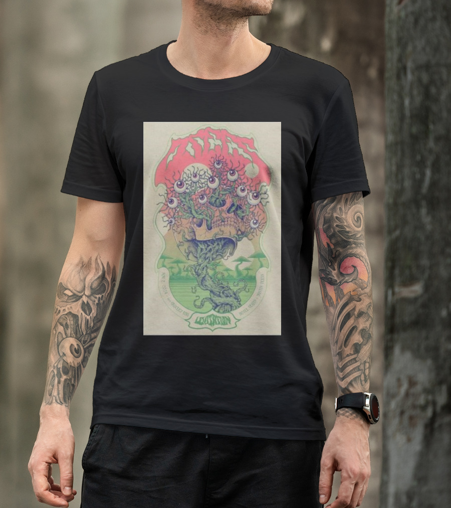 OSEES Live Event November 02 2024 Hotel Vegas Austin TX Levitations Psychedelic T-Shirt