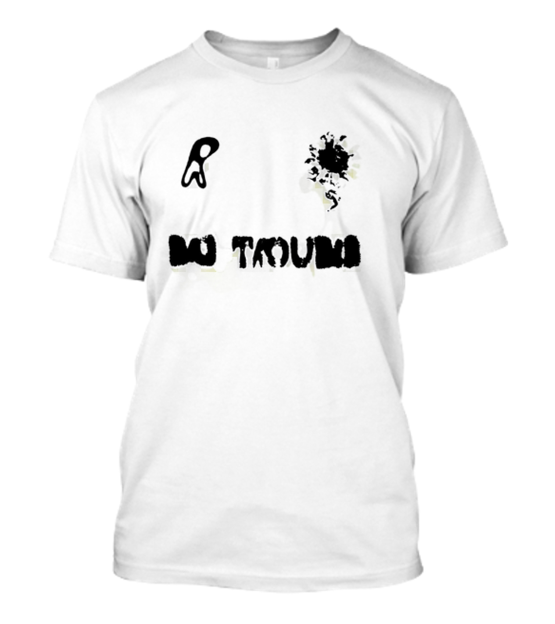 Big Trouble Abstract Iconography Beige T-Shirt