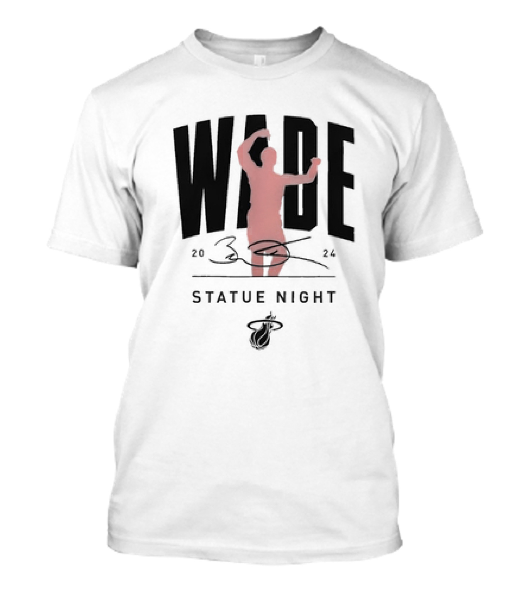 Wade Statue Night 2024 Miami Heat 3 T-Shirt