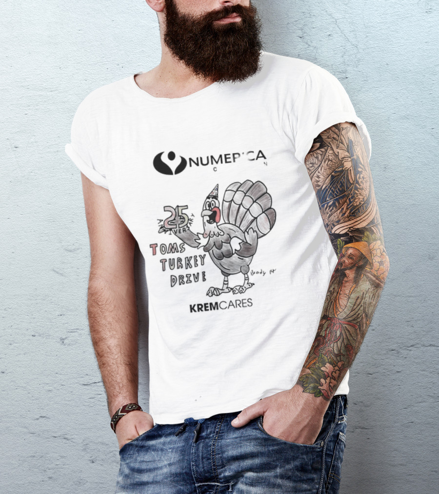 Numerica 25th Anniversary Tom's Turkey Drive Kremcares T-Shirt