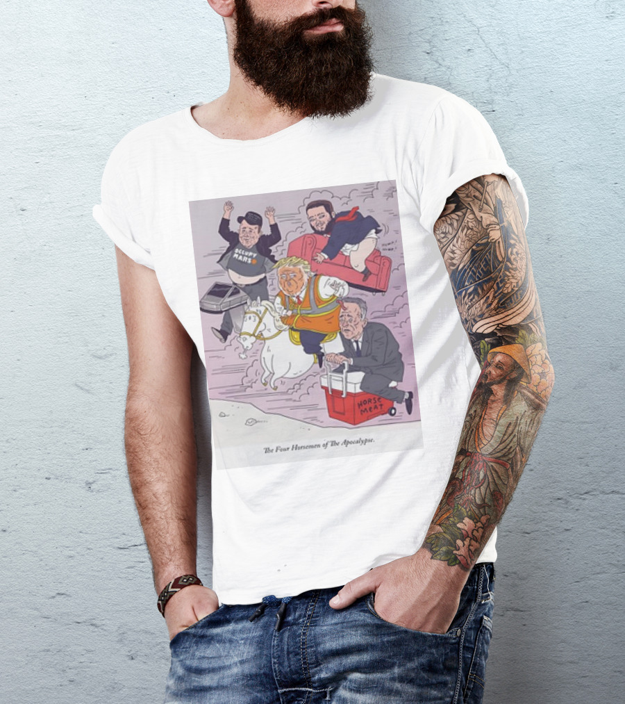 Us Election 2024 The Four Horsemen Depicting Political Figures Riding Into Chaos T-Shirt