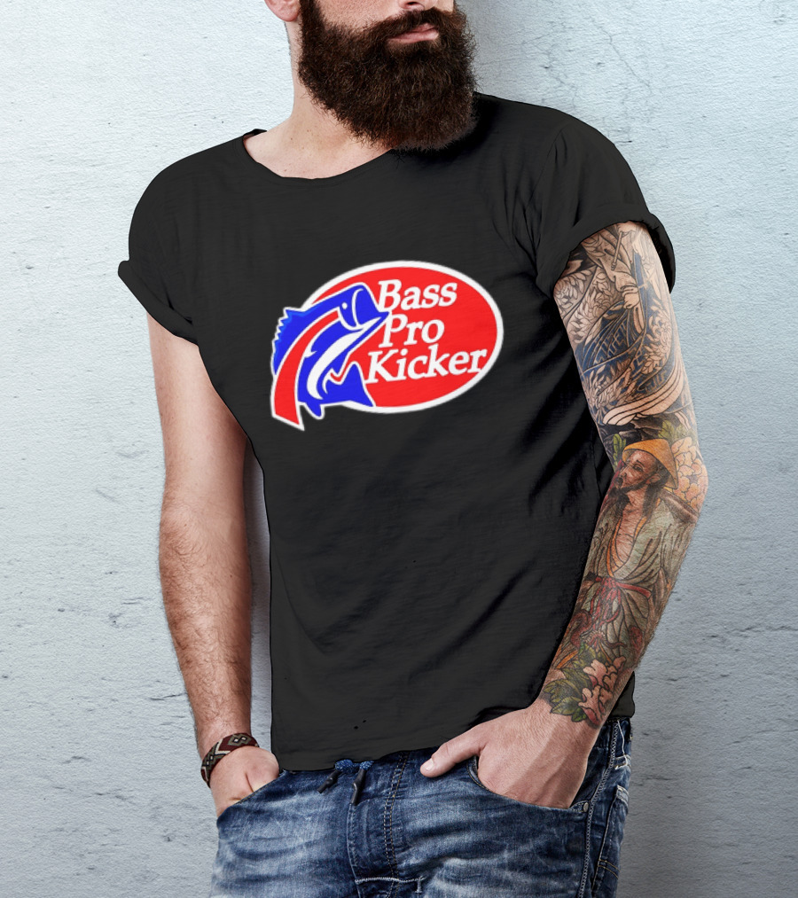 Bass Pro Kicker Red Blue Fish T-Shirt