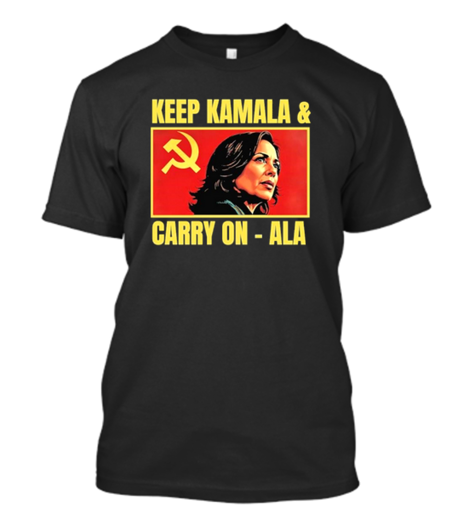 Keep Kamala Carry On Communism Iconic Hammer Sickle Red T-Shirt