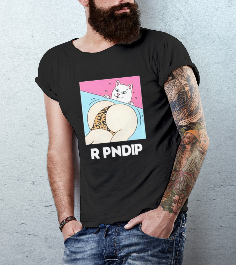 RIPNDIP Peaches And Nerm Silly Cat Leopard Print T-Shirt