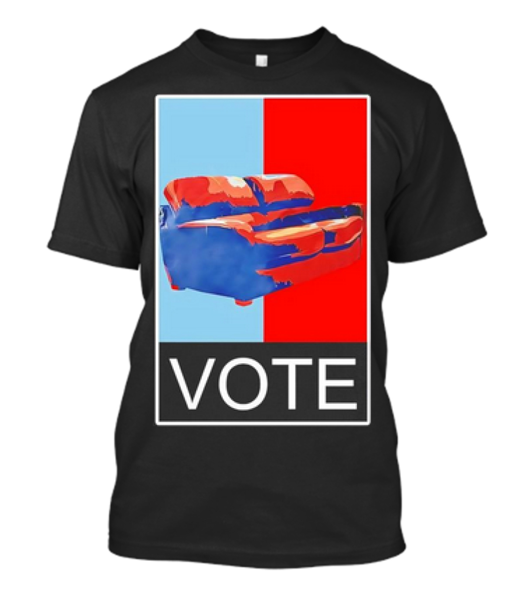 Tariq Nasheed Sofa Vote Red Blue T-Shirt