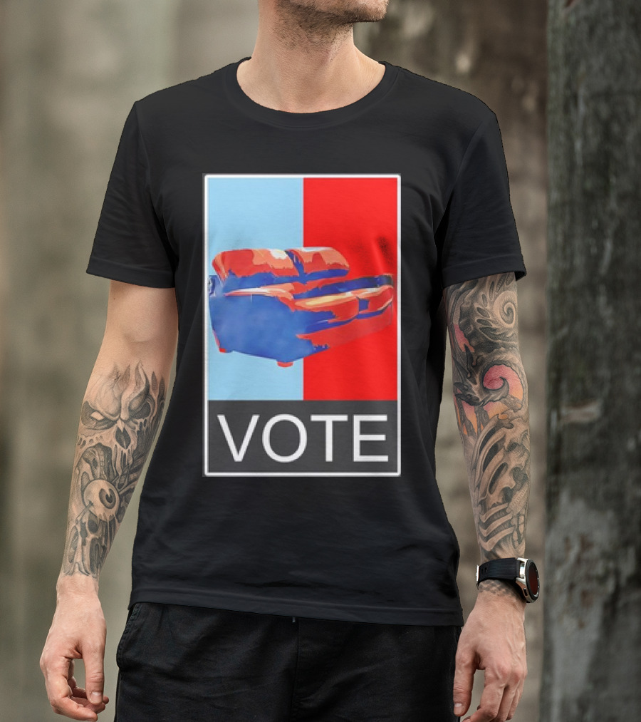 Tariq Nasheed Sofa Vote Red Blue T-Shirt