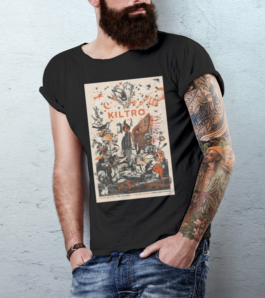 Kiltro Valentine's Day February 14 2025 Meow Wolf Denver Nina De Freitas T-Shirt