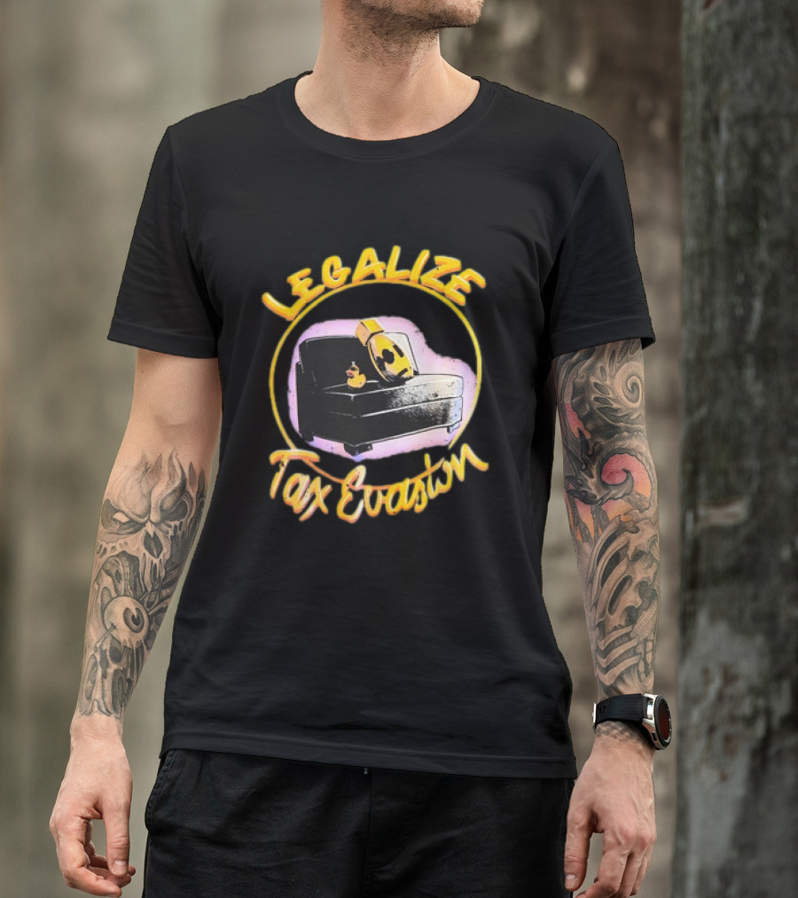 LEGALIZE TAX EVASION Rubber Duck On Couch T-Shirt