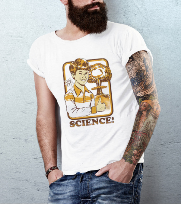 Atomic Bomb Science Boy With Mushroom Cloud T-Shirt