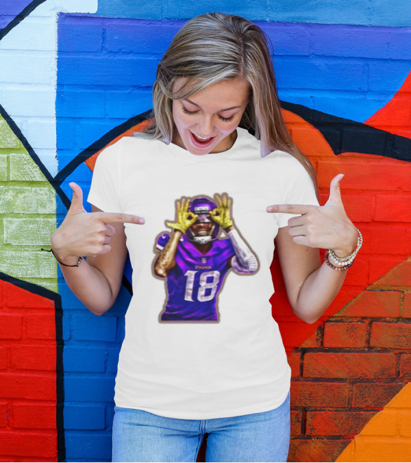 Football Minnesota Vikings Justin Jefferson Trippy Now U See Me T-Shirt