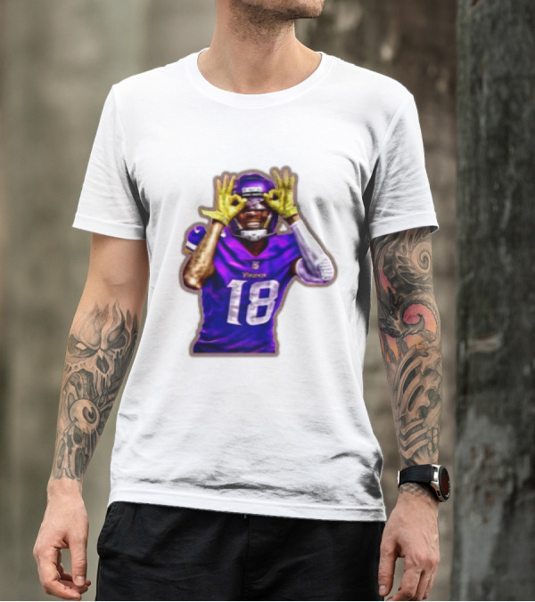 Football Minnesota Vikings Justin Jefferson Trippy Now U See Me T-Shirt